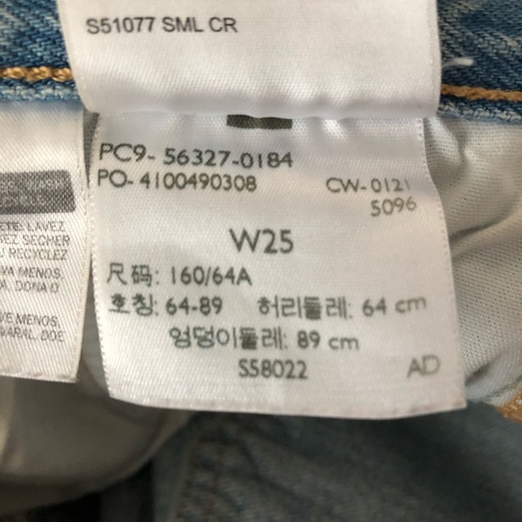 Levi’s 501 Distressed Jean Shorts Size 25 - Picture 12 of 12